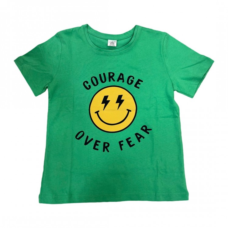 Courage Over Fear Yeşil T-Shirt