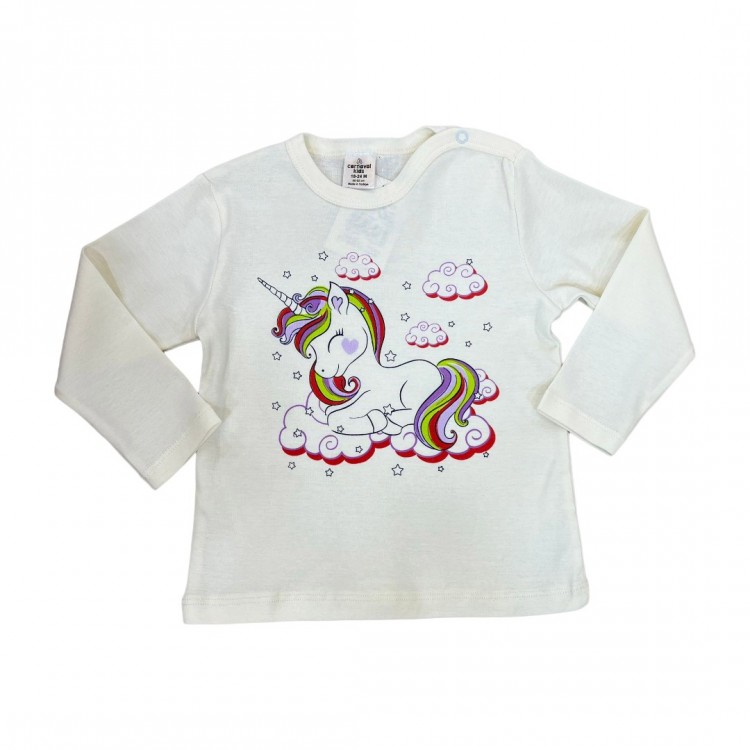 Unicorn Uzun Kol Bebe Neon Yeşil Pijama Takımı